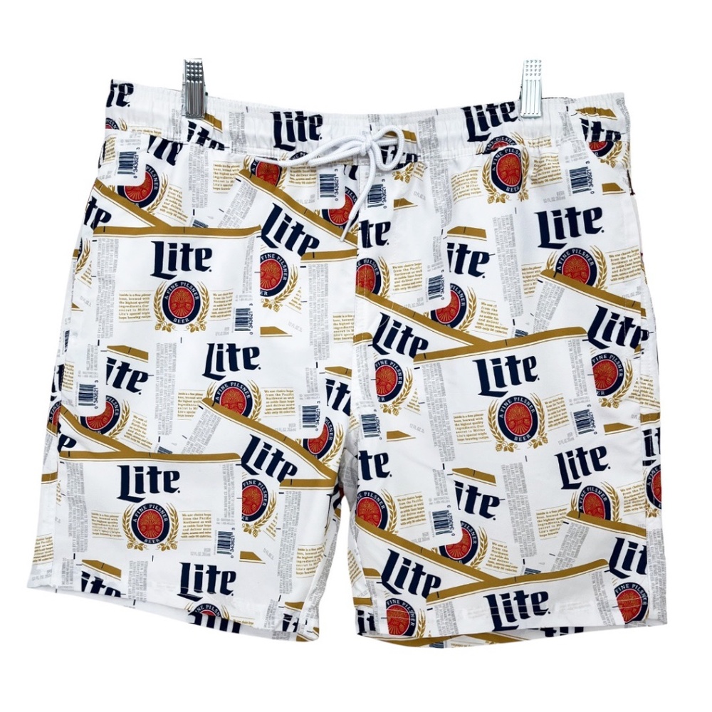 Miller Lite Swim Trunks 6.5” Inseam Men’s Large